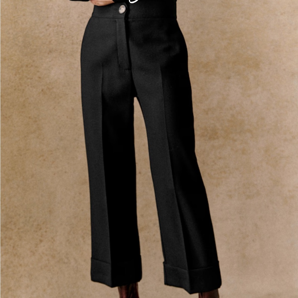 Sezane Damon Elegant Black Women's Pants